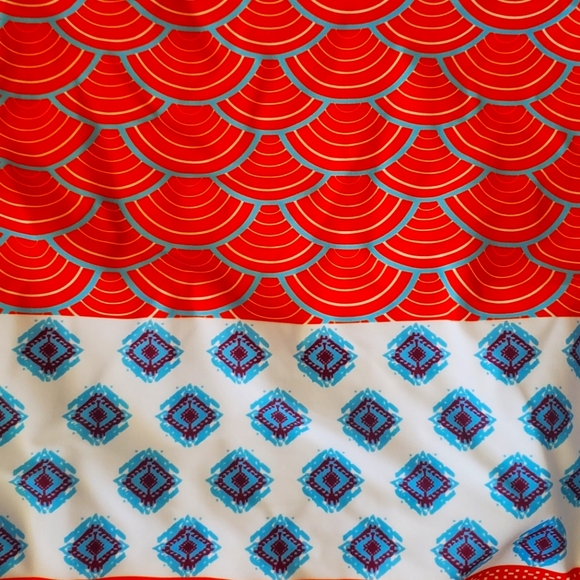 Cupshe one piece bathing suit, OX, orange~white~blue - Picture 5 of 6